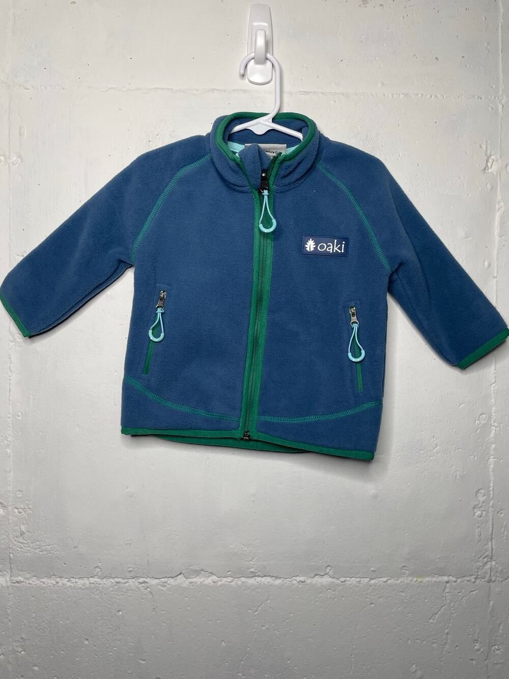 OAKI Oakiwear Kids Fleece Jacket 200 Series Polartec®, NavyGreen Warm Mid Layer